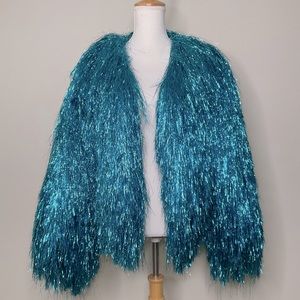 So Fancy Blue Metallic Jacket